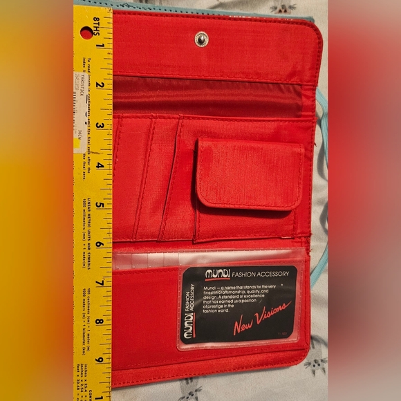 VTG NOS late 1970s/80sMundi's New Vision Red Pleather Wallet - Picture 4 of 16